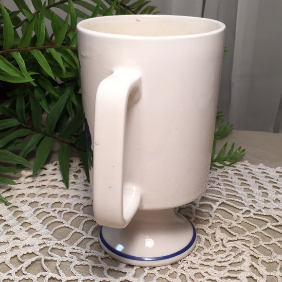 Vintage MCM Fruit Design Pedestal Coffee Mug - Picture 9 of 16